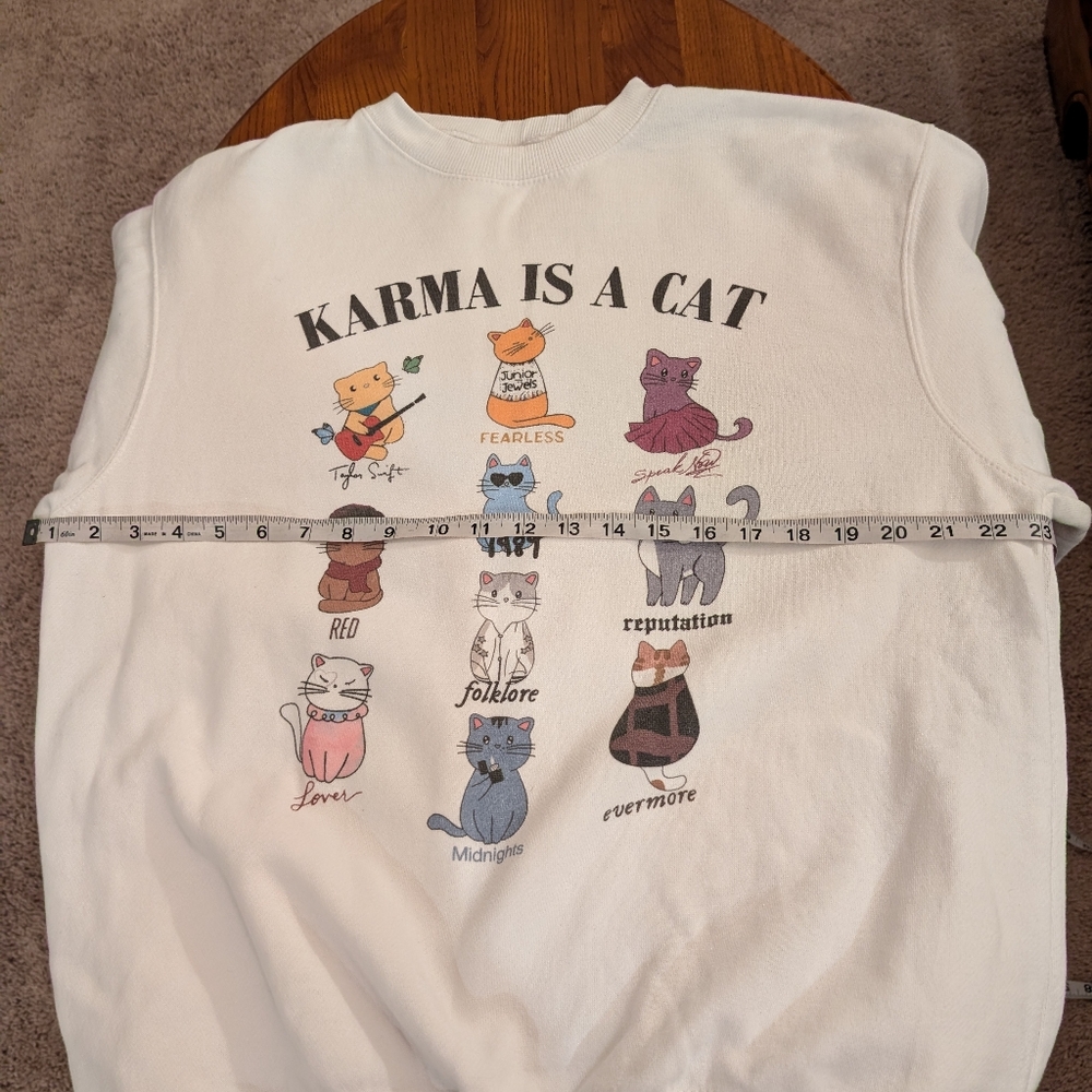 Karma Is A Cat Swifties Sweatshirt, size L - Picture 2 of 7